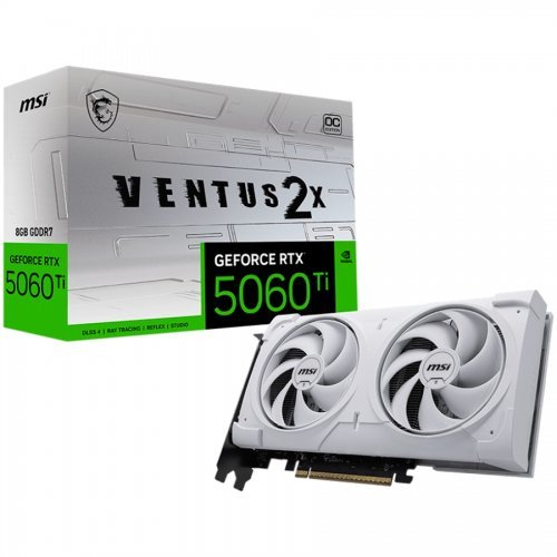 Видео карта MSI RTX_5060_TI_8G_VENTUS_2X_OC_WHITE_P (снимка 1)