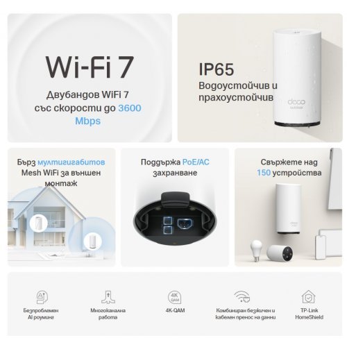 Безжичен рутер TP-Link Deco BE25-Outdoor(1-pack) (снимка 9)