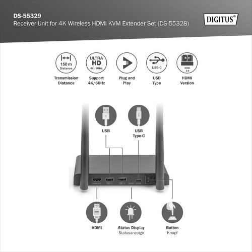 Видео екстендър Digitus DS-55329 (снимка 4)