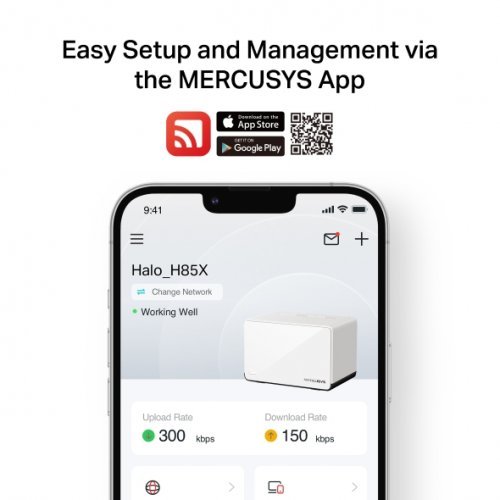 Безжичен рутер Mercusys Halo H85X(3-pack) (снимка 7)