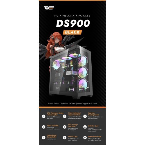 Компютърна кутия Darkflash DS900-7F-BK (снимка 9)