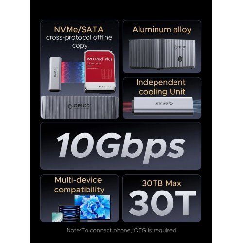 NAS устройство Orico ORICO-IT28E-C-EU-GY-BP (снимка 12)