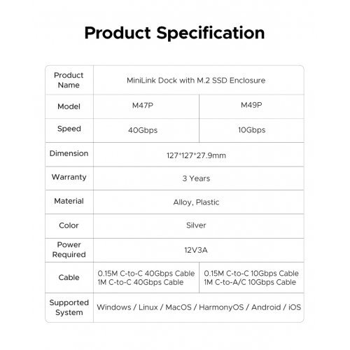 NAS устройство Orico ORICO-M49P-EU-SV-BP (снимка 12)