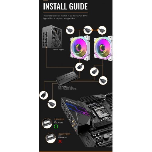 Охлаждане Darkflash INF24-R-PRO-BK (снимка 10)