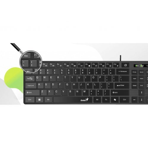 Клавиатура Genius GENIUS-SlimStar-126-US-WH (снимка 9)