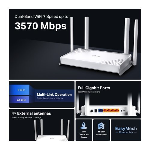 Безжичен рутер TP-Link Archer BE220W (снимка 3)