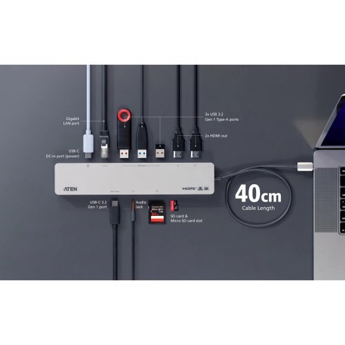 Докинг станция ATEN UH3240-AT (снимка 8)