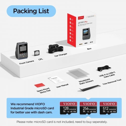 Видеорегистратор VIOFO VIOFO-A119-M-PRO-4K (снимка 9)