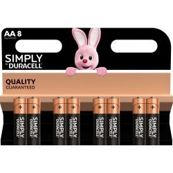 Батерия Duracell DUR-BA-LR6-SIMPLY-8PK