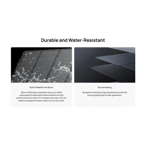 Фотоволтаични панели Ecoflow EFSOLARLIGHT400W-P-DXT4EU (снимка 8)