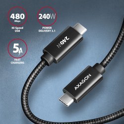 USB кабел AXAGON BUCM2-CM10AB