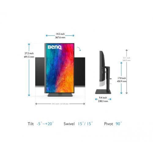 Монитор BenQ 9H.LLJLB.QEE (снимка 5)