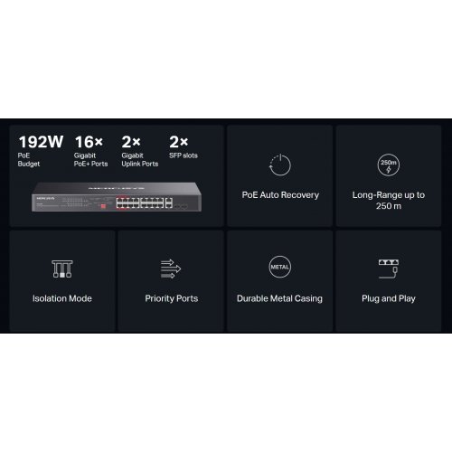 Суич Mercusys MS120GP (снимка 2)