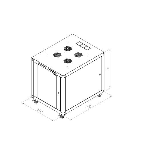 Комуникационен шкаф Formrack BETA-42U6080 (снимка 2)
