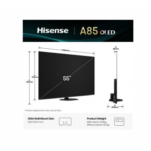 Телевизор Hisense 55A85Q (снимка 2)