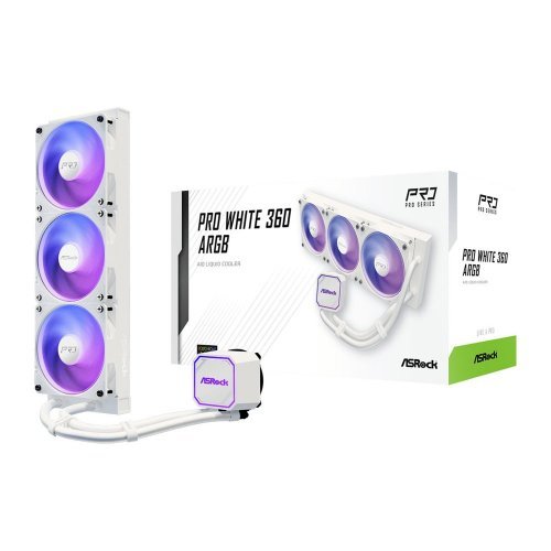 Охлаждане ASRock PRO WHITE 360 ARGB (снимка 1)