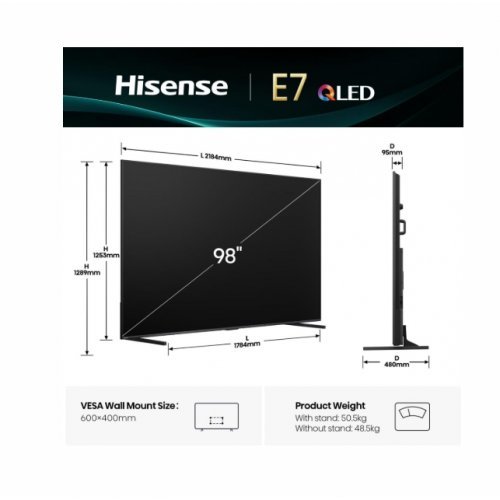 Телевизор Hisense 98E7Q (снимка 2)