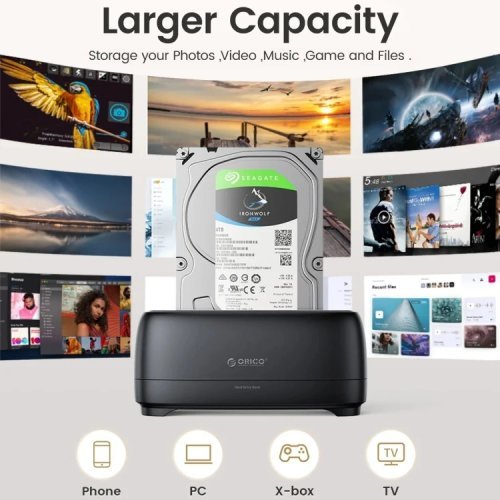 Кутия за диск Orico DD18C3-EU-BK-BP (снимка 7)