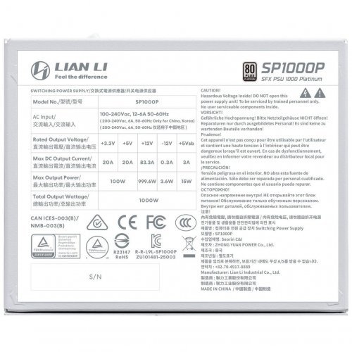 Захранващ блок Lian-Li G9P.SP1000P.W000.EU (снимка 6)