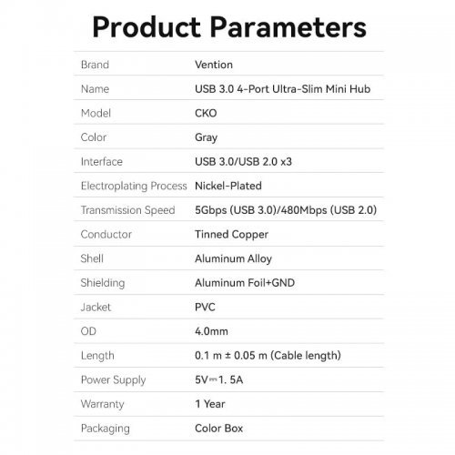 USB хъб Vention CKOHB (снимка 10)