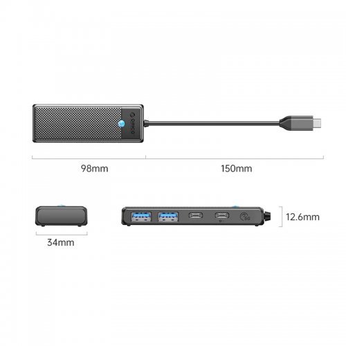 USB хъб Orico PAPW2AC-C3-05-BK-EP (снимка 3)