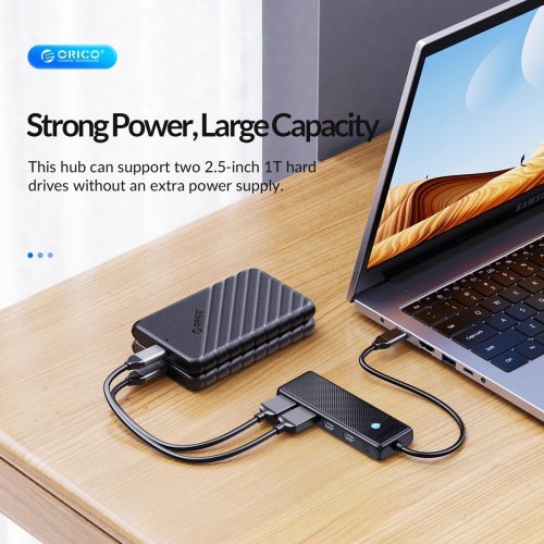 USB хъб Orico PAPW2AC-C3-05-BK-EP (снимка 6)