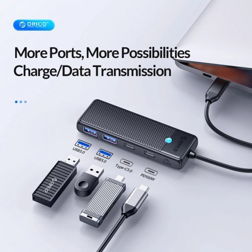 USB хъб Orico PAPW2AC-C3-05-BK-EP (снимка 10)