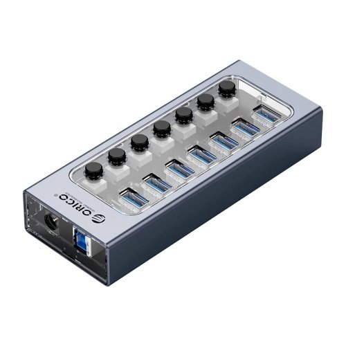 USB хъб Orico AT2U3-7AB-EU-GY-BP (снимка 2)