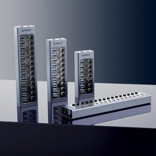 USB хъб Orico AT2U3-7AB-EU-GY-BP (снимка 7)