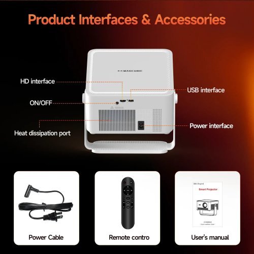 Дигитален проектор MagCubic MAGCUBIC-HY450MAX (снимка 5)