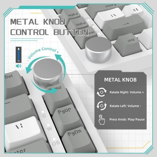 Клавиатура Ajazz AJ-AK820-ARS-GW (снимка 5)