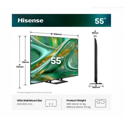 Телевизор Hisense 55E8S (снимка 2)