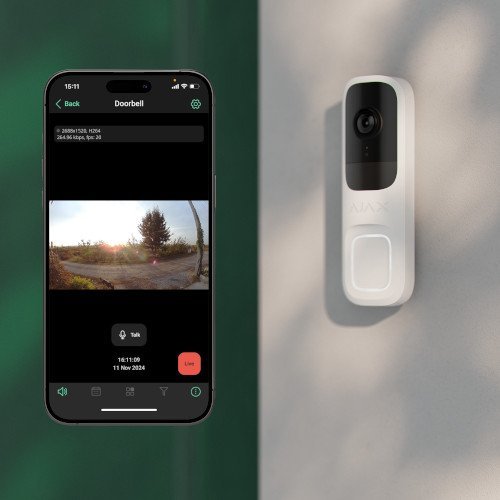 IP камера AJAX Doorbell 66390.125.WH1 (снимка 2)