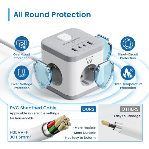 Разклонител Ewent EW3863 (снимка 6)