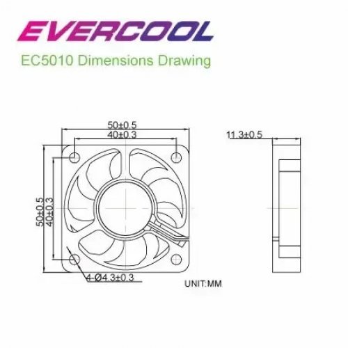 Охлаждане Evercool EC5010M12BA (снимка 3)