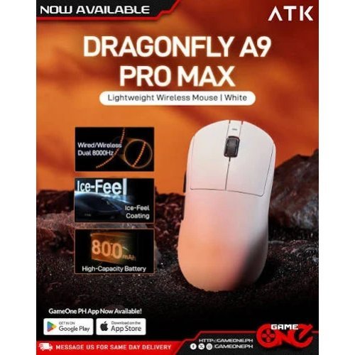 Мишка ATK ATK-A9-PRO-MAX-2.0-WH (снимка 2)