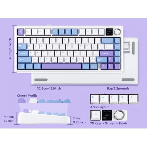 Клавиатура Aula F75MAX-WBP-RS (снимка 11)