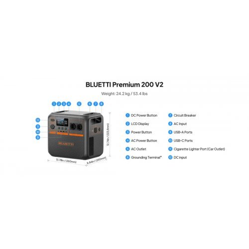 Зарядни станции за електромобили > Bluetti P-PR200V2-EU-GY-BL-010 (снимка 12)