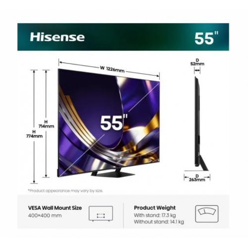 Телевизор Hisense 55U7S_PRO (снимка 2)