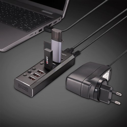 USB хъб Lindy LNY-43371 (снимка 5)