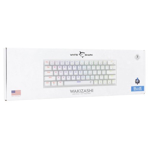 Клавиатура White Shark WAKIZASHI-2-US-W-BLUE.SW (снимка 7)