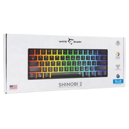 Клавиатура White Shark SHINOBI-2-B-US-BLUE.SW (снимка 13)