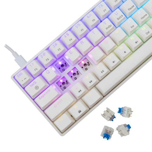 Клавиатура White Shark SHINOBI-2-W-US-BLUE.SW (снимка 5)