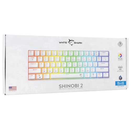 Клавиатура White Shark SHINOBI-2-W-US-BLUE.SW (снимка 13)
