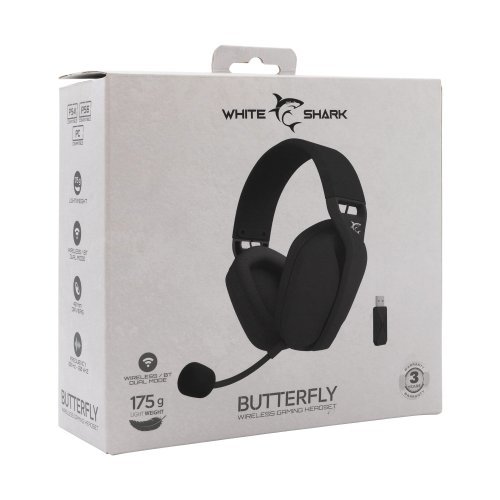 Слушалки White Shark BUTTERFLY-BLACK (снимка 7)