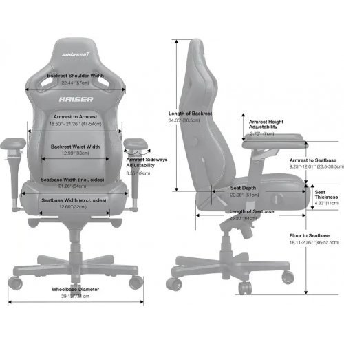 Геймърски стол Anda Seat AD12YDDC-L-20-GB-CF-03 (снимка 8)