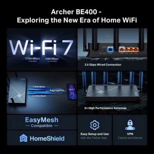 Безжичен рутер TP-Link Archer BE400 (снимка 4)