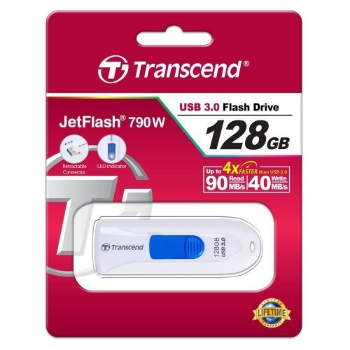 USB флаш памет > Transcend JetFlash 790 TS128GJF790W (снимка 2)