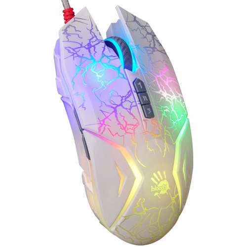 Мишка A4Tech BLOODY BLAZING NEON GAMING White N50 (снимка 2)