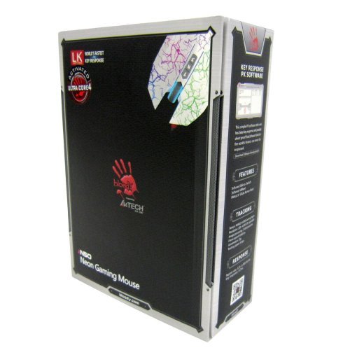 Мишка A4Tech BLOODY BLAZING NEON GAMING White N50 (снимка 7)